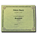 Stock Male Basketball Antique Parchment Certificate